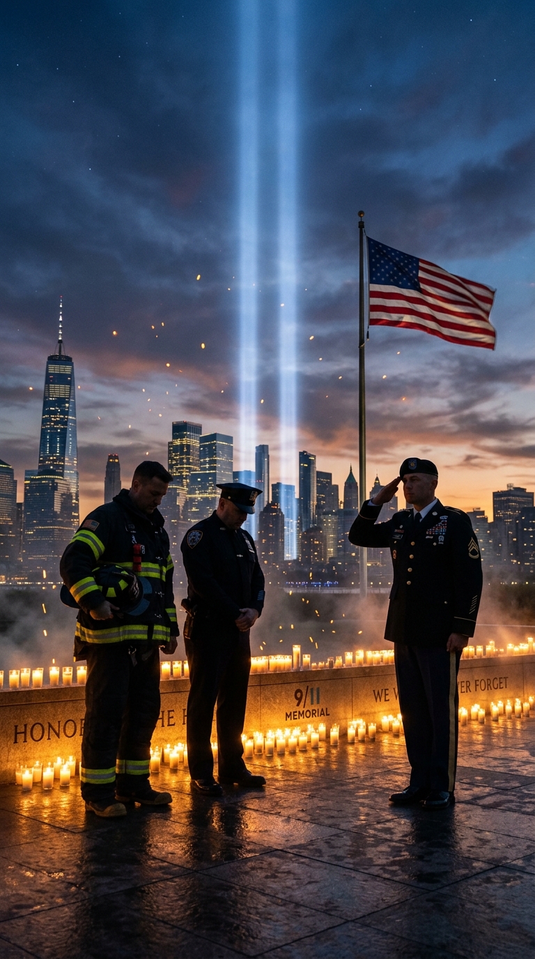9/11 Memorial First Responders and Veterans TikTok Poster