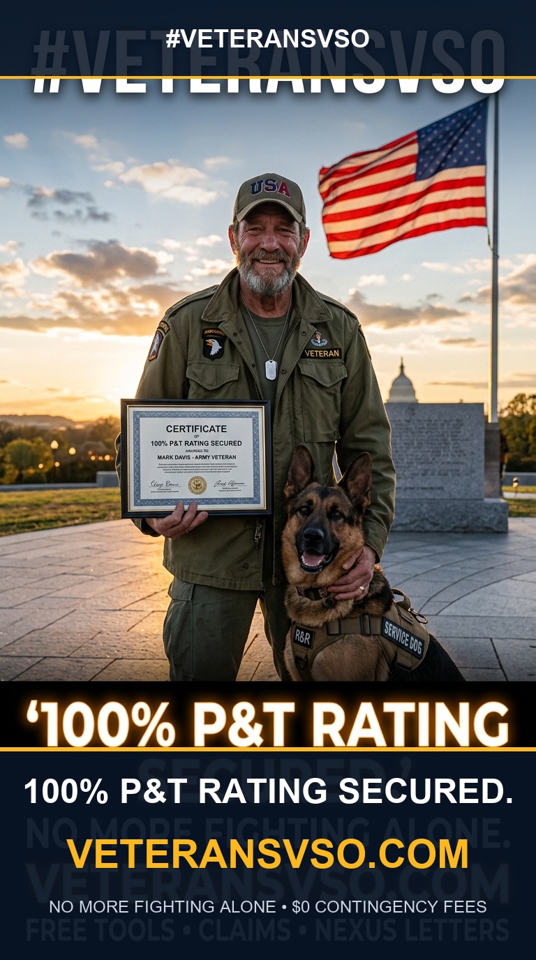 100% P&T Rating Secured (Service Dog & Victory)