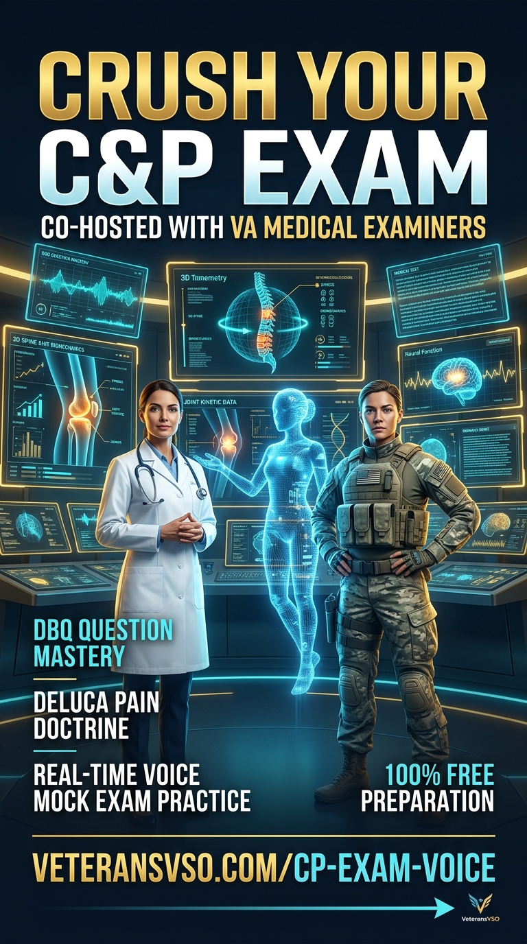 Crush Your C&P Exam Co-Hosted with VA Medical Examiners TikTok Ad